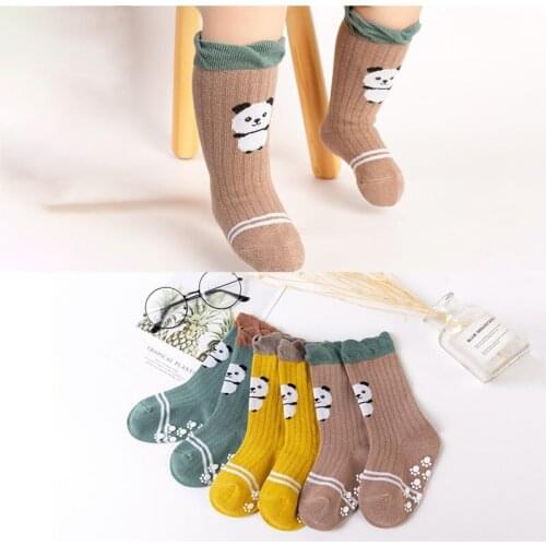 Combed Cotton Boy Girls Mesh Spring Summer 3Pairs/Lot Baby Stockings Breathable For Children 0-3 Years Old Cute Cartoon