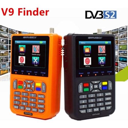 IBRAVEBOX V9 Finder HD Satellite Finder DVB S2 Digital H.265 1080P 3000mAh Battery FTA 3.5" LCD Sat Finder Meter pk V8 Finder