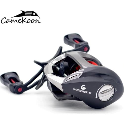 CAMEKOON LP200 Baitcaster Reel 10+1 Ball Bearings 6.3:1 Gear Ratio Baitcasting Reel Left/Right Hand Carp Fishing