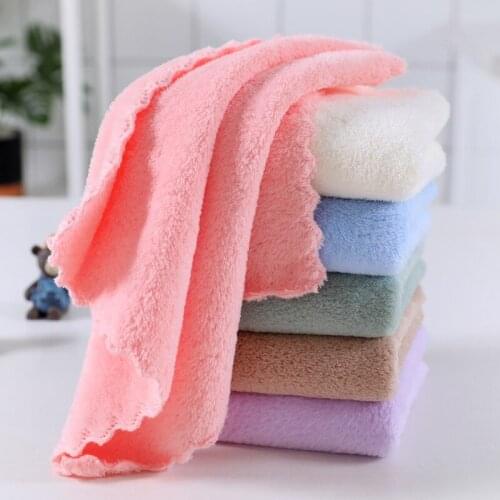Square Towel High-density Coral Velvet 30*30cm Kindergarten Cartoon Childrens Soft Towel Hand Facial Bandana Shorts Cleaning