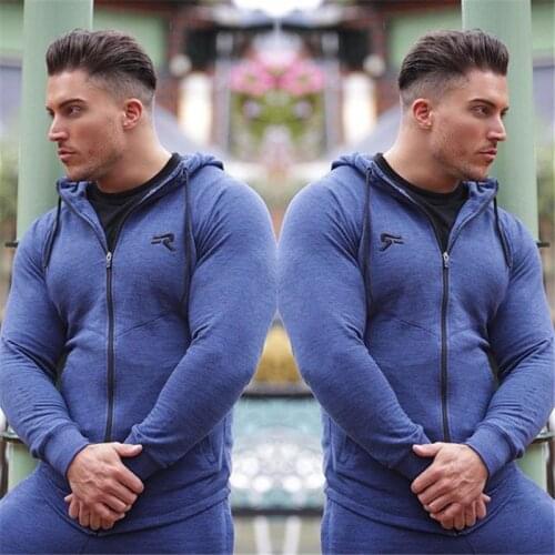 New Men style brand Hoodies Sweatshirts male gyms Fitness Bodybuilding Sportswear Casual fashion Hooded jacket coats