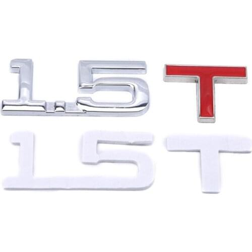 New Car 3D Metal 1.6T 1.8T 2.0T 2.8T Logo Sticker Emblem Badge Decals for Mazda KIA Renault TOYOTA BMW Ford Focus Car Styling