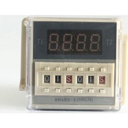 Time Relay Omron DH48S-S Digital Timer Delay Relay 0.1S-99H Hours Digital Timer Relay AC 220V with Socket Base Included