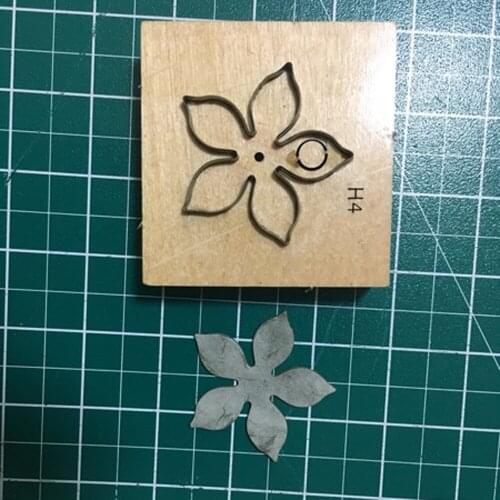 Leather craft cutter five petal flower template die cutting knife mould leather hole punches deri el aletleri