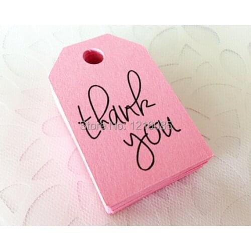 Pink Thank You Favor Tags Die cuts Scrapbooking Gift giving Tags Wedding birthday Shower Gift Tags Pastel Paper Tags