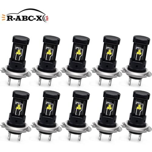 RUIANDSION Wholesale 10Pcs Canbus H7 H11 H8 CSP Car LED Light 1000Lm 6000K White Fog Light Auto Driving Lamp DRL 10V-30V 12V 24V