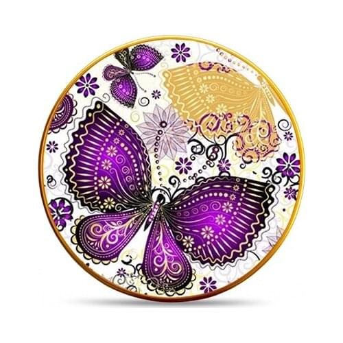Majida Service Plate 6 Pieces 25 Cm Butterfly Gold