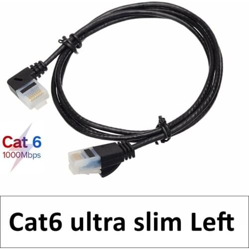 Cat6 Ethernet Cable RJ45 Right Angle UTP Network Cable Patch Cord 90 Degree Cat6a Ultra Slim Lan Short Cables 0.25M 1M 2M 3M