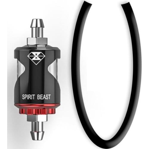 1/4" 6mm Dia Hose Alloy Motorcycle Gasoline Inline Gas Oil Fuel Filter Cleaner