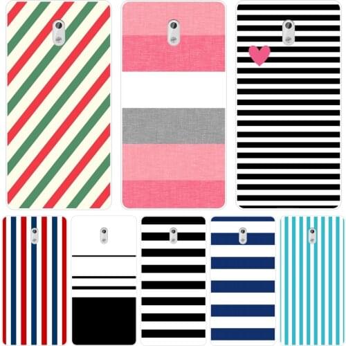 TPU Silicone Phone Case For Nokia 7 Plus X6 Blue White Black Stripes Pink Heart Soft Back Cover For Nokia 8 6 5 3 2 1
