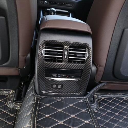 Carbon Fiber Style For BMW 3 Series G20 G28 325 2019 2020 Year ABS Car Rear Air Vent Frame Trim Accessories
