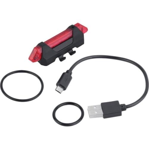 Super Light Bicycle Taillight Plastic USB Rechargeable Waterproof Safe Warning Tail Lamp 4 Modes Hot Sale Bike Accessories