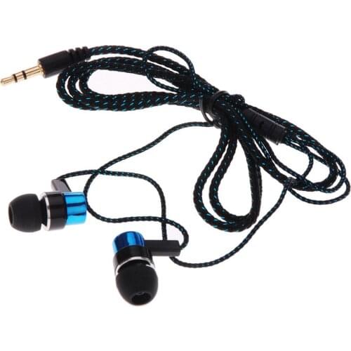 1.1M Earphone Noise Isolating Stereo Earphone Noise Isolating Stereo Reflective Fiber Cloth Line Headphones for Smart Phones MP3