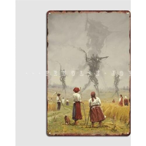 1920 - The March Of The Iron Scarecrows Poster Metal Plaque Classic Plates pub Garage Cinema Garage Tin sign Posters
