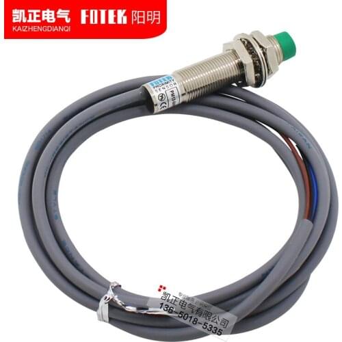 2 pieces Original authentic Taiwan FOTEK Proximity Switch PM12-04PB PNP Normally Closed Embedded M12 4mm distance 2m