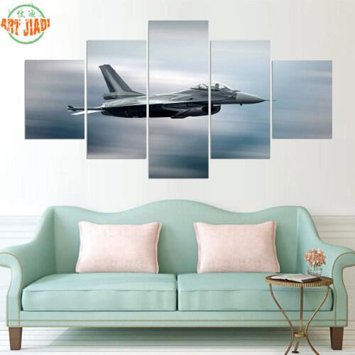 3-4-5 Piece Canvas Art MILITARY AIRPLANE AT FLYING ON THE SPEED CANVAS PAINTING Decorations For Home Wall Art Prints Canvas B325