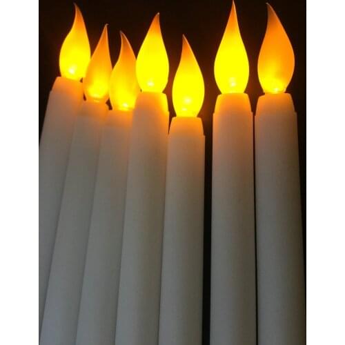 36pcs/lot Led battery operated flickering flameless Ivory taper candle lamp stick candle Xmas wedding party Church decor 28cm(H)