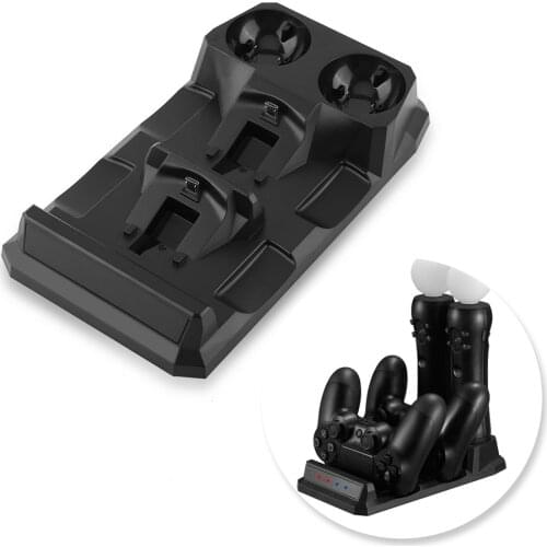 4 in 1 Fast Charging USB LED Controller Charging Dock Station Stand Charger for Playstation PS4 PS Move Controller