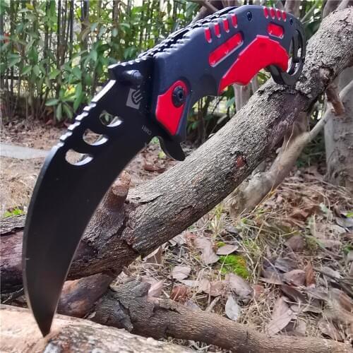 8.07 Inch Stainless Steel Folding Knife, Cutting Knife, Outdoor Pocket Knife, Outdoor Wild Hunting Knife, Pocket Opening, Mowing