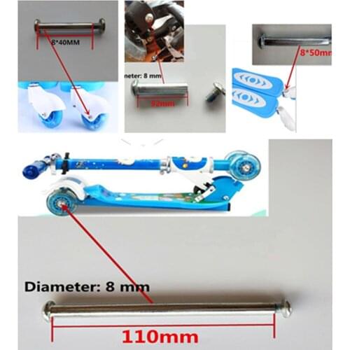 Scooter childrens scooter accessories front wheel screw piercing hex socket male and female nut bolt childrens scooter screws