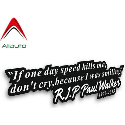 Aliauto Personality Car Stickers Speed and Passion 7 Forever Paul Walker Motto Automobile Motorcycle Waterproof Decal,5cm*19cm