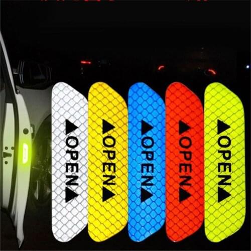 Car Styling For BMW Renault Megane 2 Logan Captur Alfa Romeo 159 Chevrolet Cruze Reflective Door Open Stickers Accessories