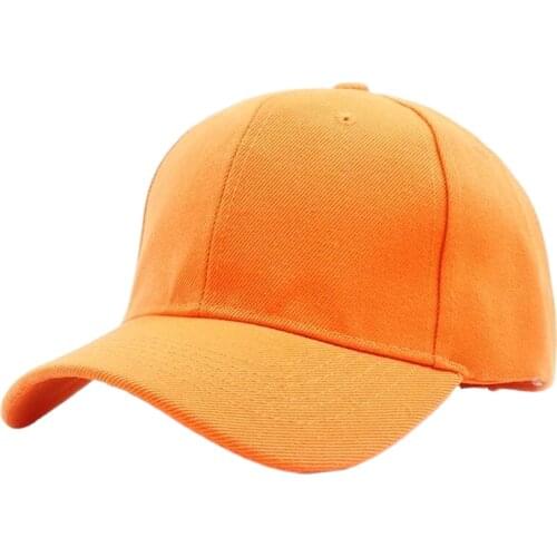 Men Women 6 Panel Plain Baseball Cap Adjustable Solid Twill Hats Orange Red Blue Black Grey Brown