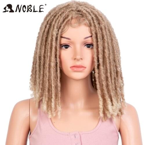 Noble Braided Wig for Women 24" Pre-twisted Passion Twists Crochet Hair Lace Front Wig with Baby Hair Synthetic Lace Front Wig