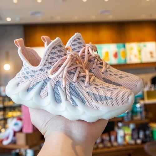 2021 New Fashion Girls Running Shoes Kids Sports Sneakers Children Soft Outdoor Walking Tenis Shoes Boys Black School Sneakers