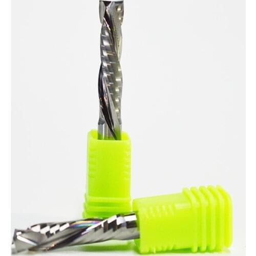 1pcs 5X22mm UP &DOWN Cut 2Flutes Spiral Carbide Mill Tool Cutters for CNC wood working, Compression Wood End Mill Cutter Bits