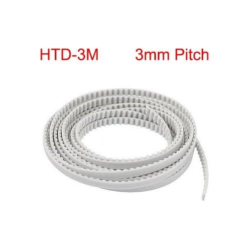 HTD 3M 5mm 10mm 15mm 20mm Width 3mm Pitch Open Loop End PU Polyurethane Steel Wire Groove Cogged Linear Synchronous Timing Belt
