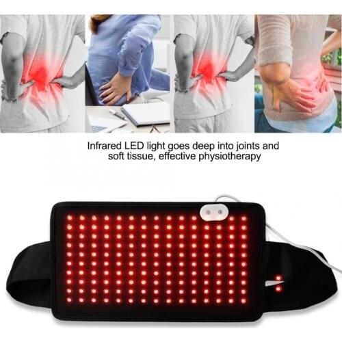 Infrared LED Light Heat Therapy Massage Wrap Muscle Pain Relief Body Care Waist Spine Lumbar Belt Back Brace Support Health Care