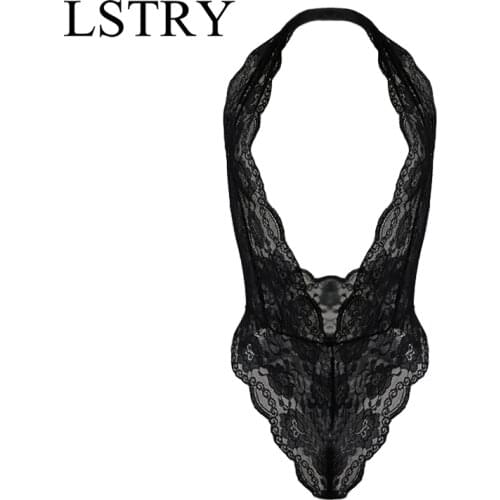 LSTRY 2020 Babydoll Sexy Black Teddy Lingerie Lace Women Underwear Backless Erotic Lingerie Temptation Intimate Sexy Costumes