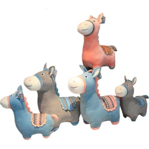 25/36/50/65cm Cute Cartoon Donkey Stuffed Animals Toy Boy Girl Soft Moke Cushion Kids Comforting Companion Birthday Gift