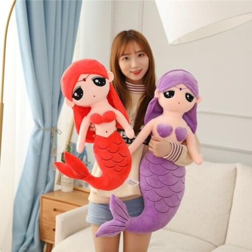 30-50cm Lovely Mermaid Plush Toys Soft Stuffed Fish Animal Pillow Kids Doll Baby Cute Plush Toys Children Girls Birthday Gifts