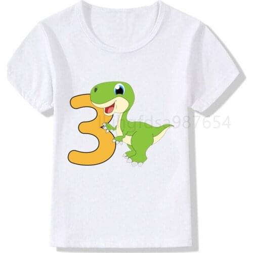 Fashion dinosaur birthday shirt boy girl birthday shirt t-shirt party dinosaur gift t-shirt