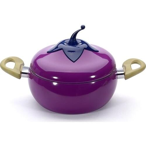 Fashion Vegetables Modeling Non Stick Pot Lovely Style eggplant Pot Cookware Kitchen Cooking Pot Soup