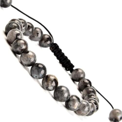 Natural Labradorite Stone Bracelet Men Charm Chakra Healing Energy Beads Bracelets For Women Yoga Buddha Bracelet Jewelry