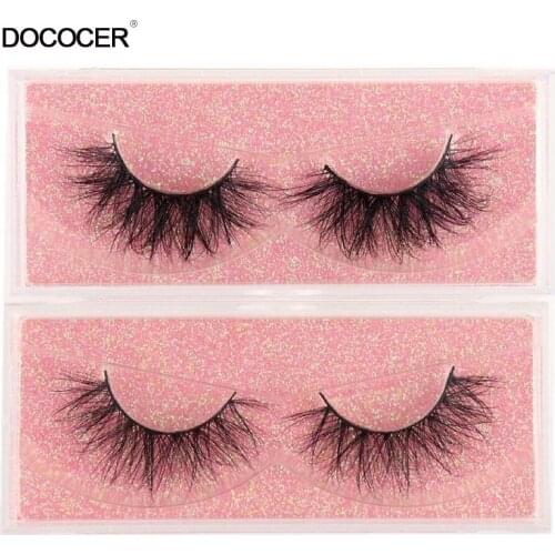 DOCOCER Mink Eyelashes 3D Mink 100% Cruel Eyelashes Handmade Natural Reusable Small Eyelashes False Eyelash Makeup Eye