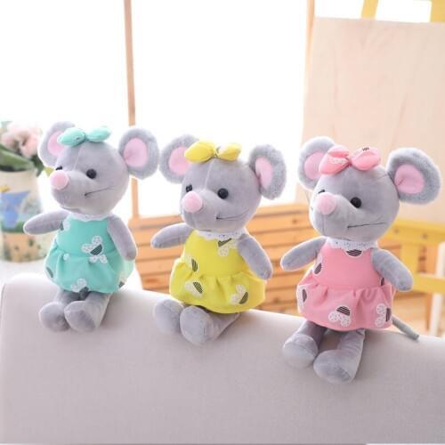 25cm New 10 Styles Lifelike Mouse Stuffed Animals Plush Toy Soft Mini Mouse Toy Baby Girl Dolls for Kids Soft High Quality