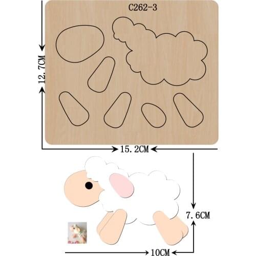New sheep Wooden die Scrapbooking C-262-3 Cutting Dies