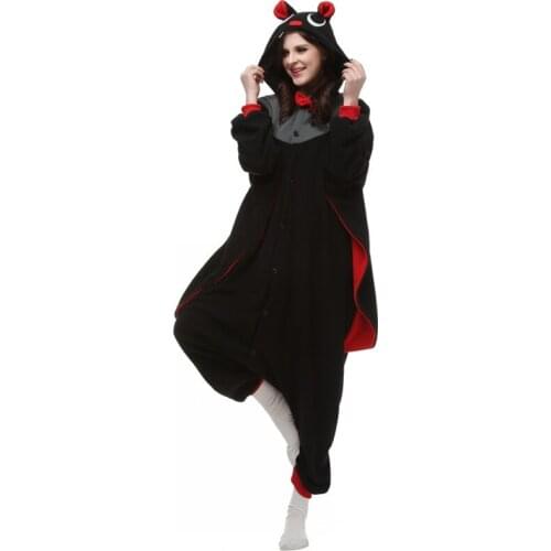 New Vampire Bat Costume Onesies Adults Black Bat Mans Evil Bat Cosplay Onesies Halloween Party Cape Dress Costumes