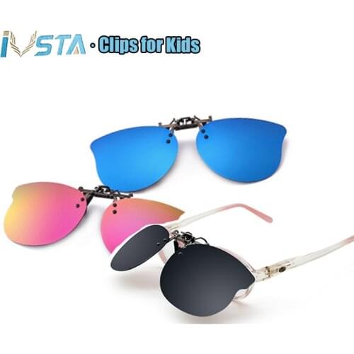 IVSTA Kids Clip On Sunglasses for children Polarized hook Clip Sunglasses for boys girls Polarized 2018 Flip Up Prescription