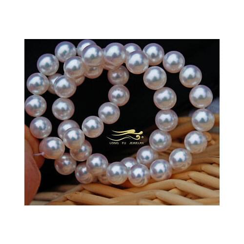 HOT sell new Style AAA perfect round 10-11mm natural south seas white pearl necklace 17