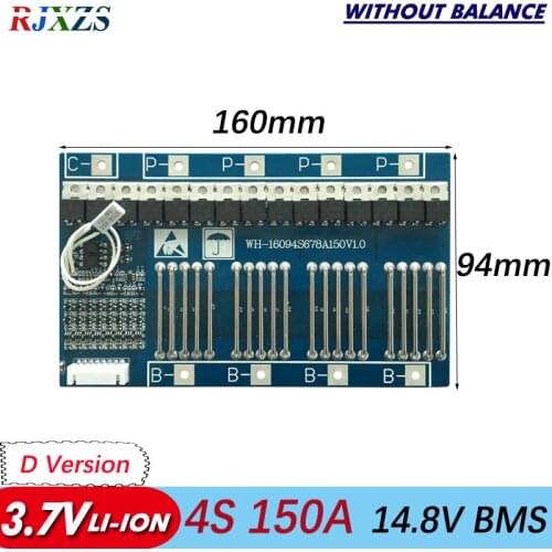 4S 150A 14.8V 16.8v li-ion BMS PCM battery protection board bms pcm with 150a high current for li-ion 18650 battery