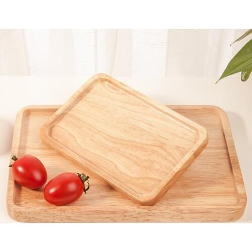 Solid Wood Serving Trays Japan Style Rectangle Fruits/Pizza/Beef Plate Wooden Storage Trays Tea Tray Eco-Friendly Tableware