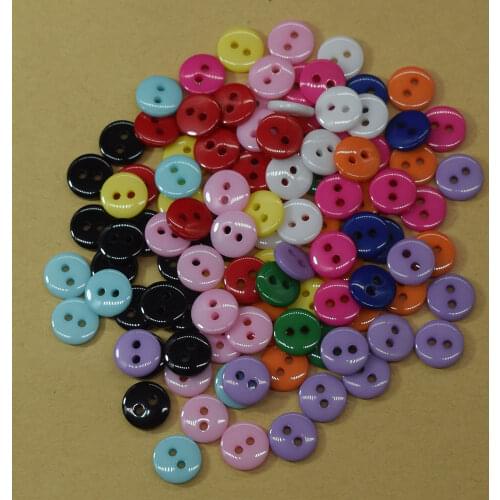 15MM 50PCS Round 2 Hole Resin Button Sewing Mixed Fruit Color Resin Buttons Coat Boots Sewing Clothes Accessories Diy Decoration