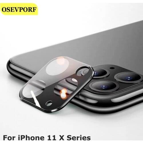 Dust-proof Phone Rear Camera Lens Tempered Glass Protective Film Cover for iPhone 11 Pro Max X XR XS Max Metal Frame Full Cover