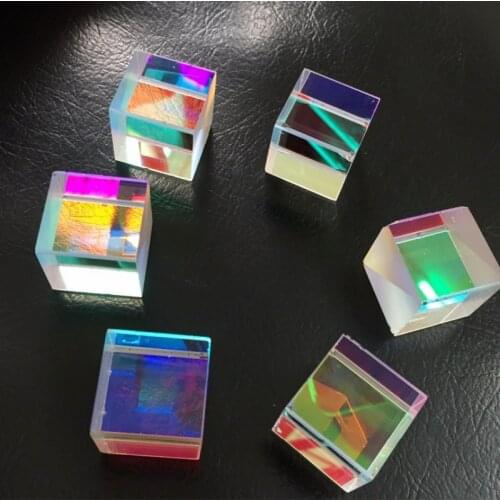 10pcs/lot 22X22X22mm Defective RGB X-Cube Prism Combiner Splitter Cross Dichroic Prism Teaching Tools / DIY Decoration