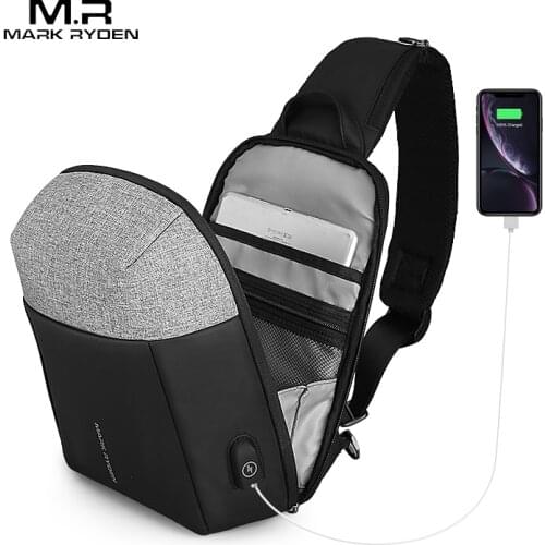 Mark Ryden Multifunction Crossbody Bag for Men Anti-theft Shoulder Messenger Bags Male Waterproof Short Trip Sling Bag Pack